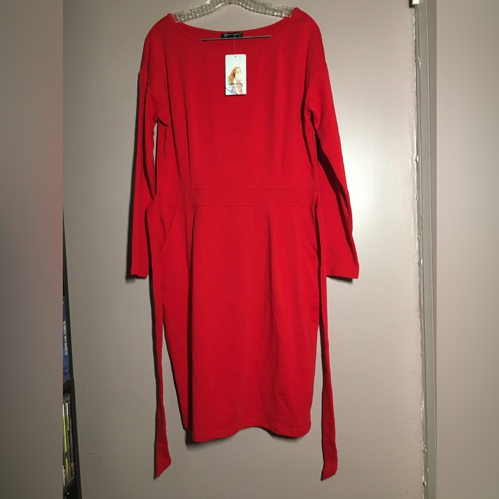 PrettyGarden L/S midi dress —NWT